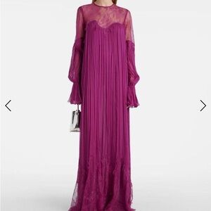 Costarellos Renia Silk-blend Lace Gown